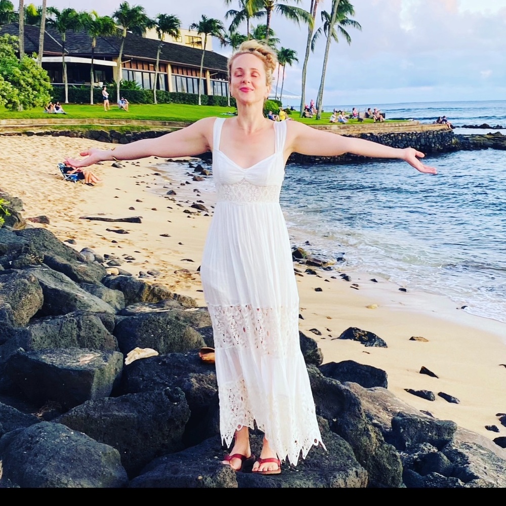 Free People White Flowing Dress - Size 4